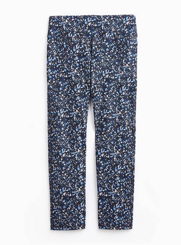 REAKTIV Floral Print Everyday High-Waisted Cropped Legging L